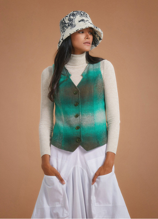 Ecru Pattern Bucket Women's Hat