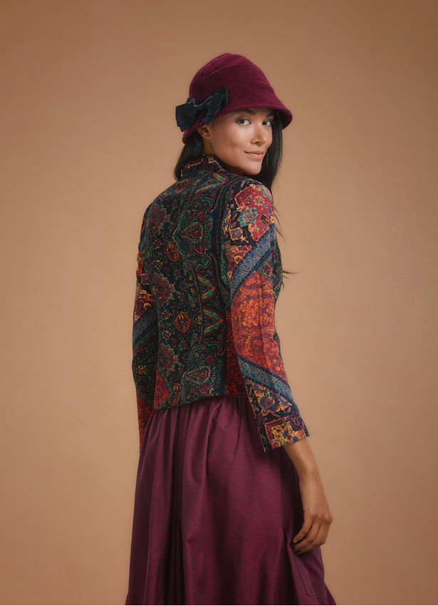 Mandarin Collar Asymmetrical Slim Cut Black Babil Shirt