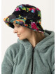 Black Floral Bucket Women's Hat