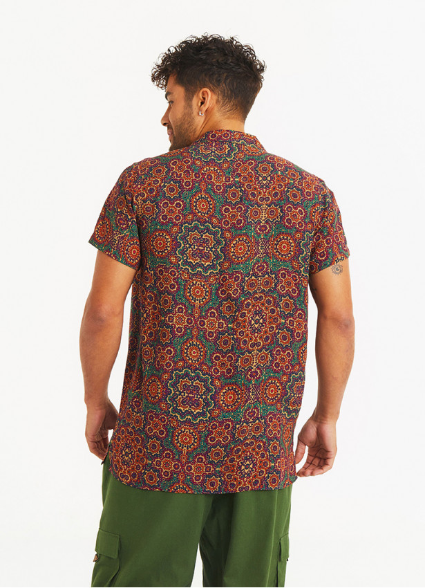 Ethnic Patterned Comfortable Fit Men's Shirt