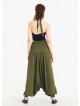Shirred Waist Elastic Hem Wholesale Boho Style Khaki Harem Pants