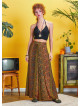 Palazzo High Waist Loose Cut Mustard Floral Trousers