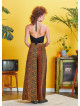 Palazzo High Waist Loose Cut Mustard Floral Trousers
