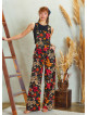 Floral Print Adjustable Buckle Straps Jumpsuit