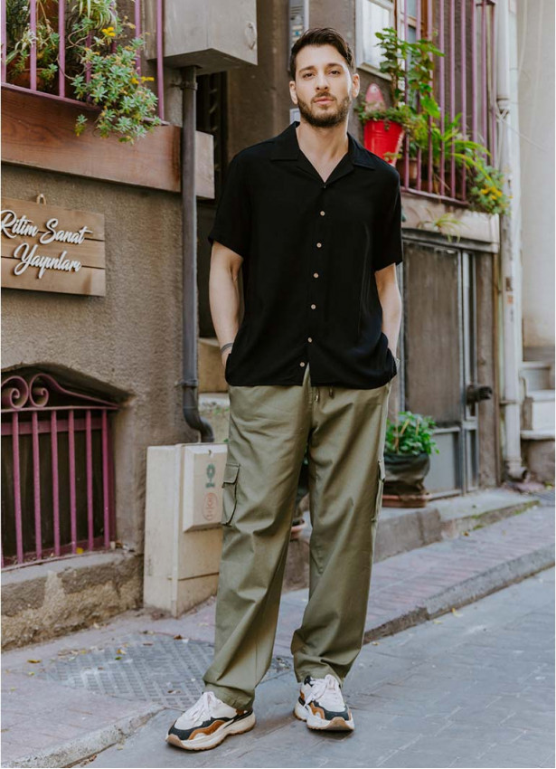 Black Comfortable Fit Men's Shirt