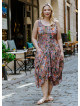 Etnic Print V Neckline Bohemian Style Plus Size Dress
