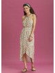 Floral Patterned Halter Neck Summer Dress