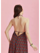 Backless Floral Print Handkerchief Dress