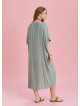 Twist Front Loose Green Bat Wing Plus Size Dress