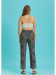 Ethnic Printed Elastic Waist Boho Pants