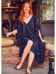 Deep V Neck Line Loose Fit Wholesale Black Cold Shoulder Dress