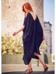 Deep V Neck Line Loose Fit Wholesale Black Cold Shoulder Dress