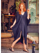 Deep V Neck Line Loose Fit Wholesale Black Cold Shoulder Dress