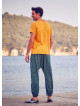 Pocket Detail Casual Boho Mens Wholesale Cotton Drop Crotch Pants