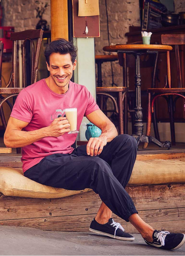 Elastic Waist Hippie Style Mens Wholesale Black Drop Crotch Pants