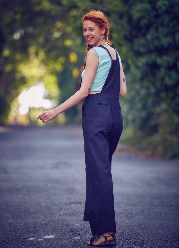 Adjustable Buckle Straps  Black Jumpsuit