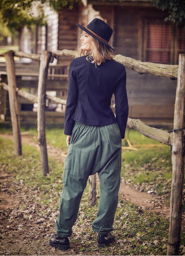 Asymmetric Front Slim Cut Long Sleeve Black Shirt