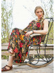 Oversize Buttoned Pockets Detail Floral Wholesale Plus Size Dress