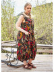 Oversize Buttoned Pockets Detail Floral Wholesale Plus Size Dress