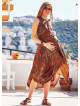Paisley Print Half Sleeve Wholesale Bohemian Maternity Dress
