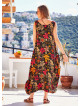 Buttoned Pockets Sleeveless Loose Fit Floral Boho Maternity Dress