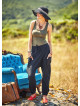 Bohemian Style Pocket Detail Wholesale Casual Black Harem Pants
