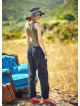 Bohemian Style Pocket Detail Wholesale Casual Black Harem Pants